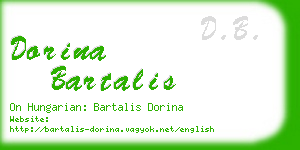 dorina bartalis business card